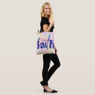 kleurrijk geloof tote bag