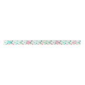 Kleurrijk gelukkig verjaardagspatroon satijnen lint (Voorkant)