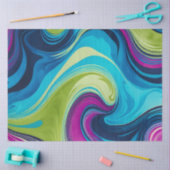 Kleurrijk gemarmerd papier Art Tissue Paper (Craft)