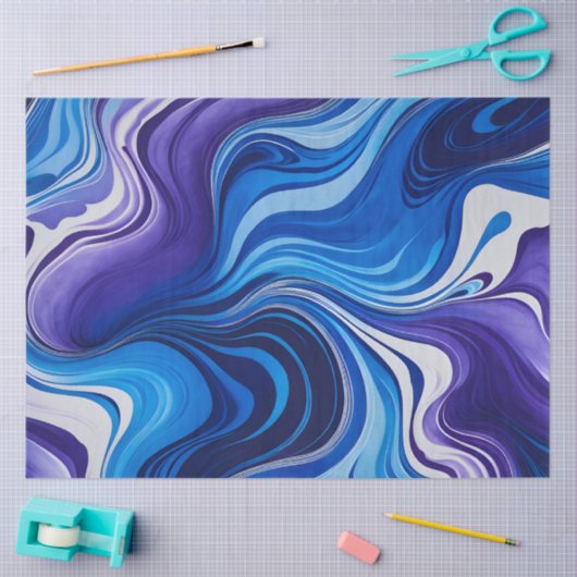 Kleurrijk gemarmerd papier Art Tissue Paper (Craft)