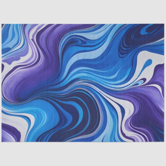 Kleurrijk gemarmerd papier Art Tissue Paper (Voorkant)