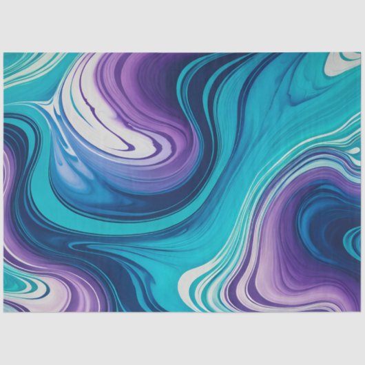 Kleurrijk gemarmerd papier Art Tissue Paper (Voorkant)