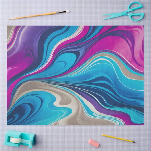 Kleurrijk gemarmerd papier Art Tissue Paper (Craft)