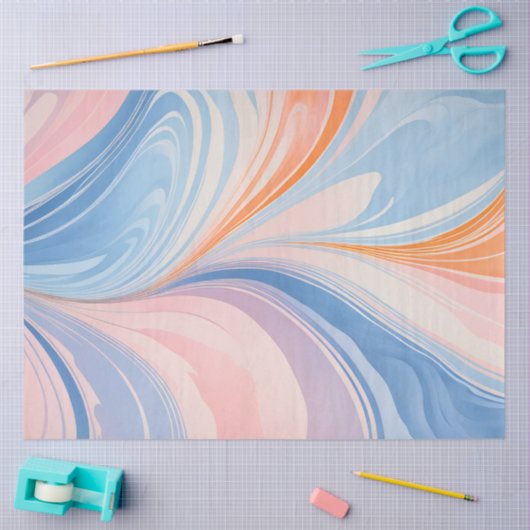 Kleurrijk gemarmerd papier Art Tissue Paper (Craft)