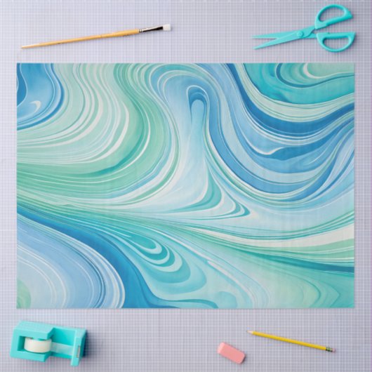 Kleurrijk gemarmerd papier Art Tissue Paper (Craft)