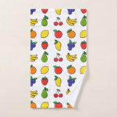 Kleurrijk gemengd fruitpatroon bad handdoek (Handdoek)