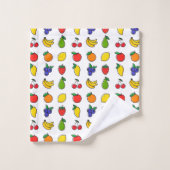 Kleurrijk gemengd fruitpatroon bad handdoek (Wasdoekje)
