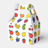 Kleurrijk gemengd fruitpatroon bedankdoosjes (Achterkant)