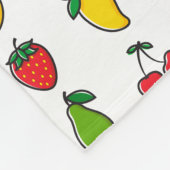 Kleurrijk, gemengd fruitpatroon fleece deken (Hoek)