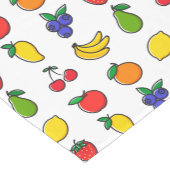 Kleurrijk gemengd fruitpatroon korte tafelloper (Hoek)