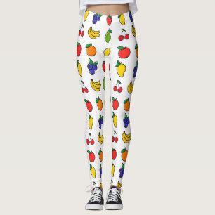 Kleurrijk, gemengd fruitpatroon leggings
