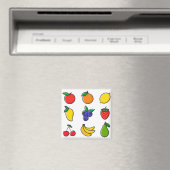 Kleurrijk gemengd fruitpatroon magneet (Insitu (Vaatwasser))