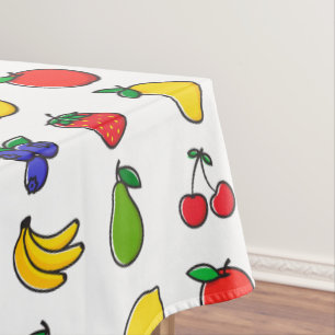 Kleurrijk gemengd fruitpatroon tafelkleed