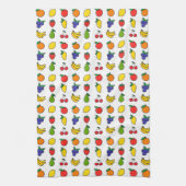 Kleurrijk gemengd fruitpatroon theedoek (Verticaal)