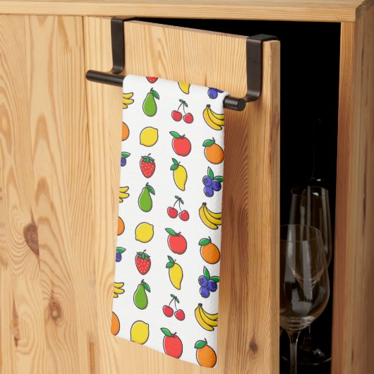 Kleurrijk gemengd fruitpatroon theedoek (Derde Gevouwen)