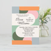 Kleurrijk Genderneutraal Abstract Baby shower Kaart (Staand voorkant)