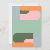 Kleurrijk Genderneutraal Abstract Baby shower Kaart (Achterkant)