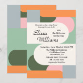 Kleurrijk Genderneutraal Abstract Baby shower Kaart (Voorkant / Achterkant)