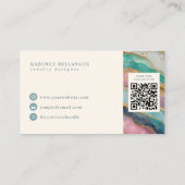 Kleurrijk Geode Patroon Sieraden Ontwerper Visitekaartje (Achterkant)