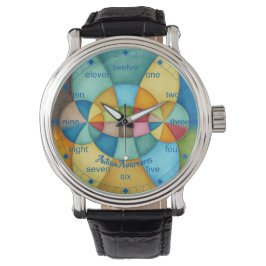 Kleurrijk geometrisch Abstract autisme bewustzijn Horloge