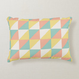 Kleurrijk geometrisch Abstract driehoekspatroon Accent Kussen