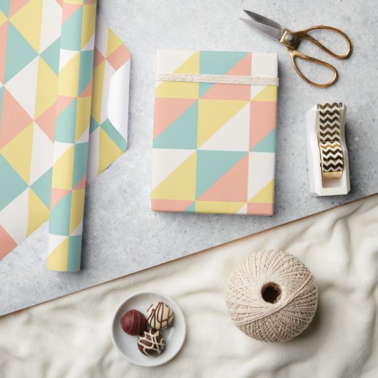 Kleurrijk geometrisch Abstract driehoekspatroon Cadeaupapier (Crafts)