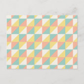 Kleurrijk geometrisch Abstract driehoekspatroon Feestdagenkaart (Voorkant)