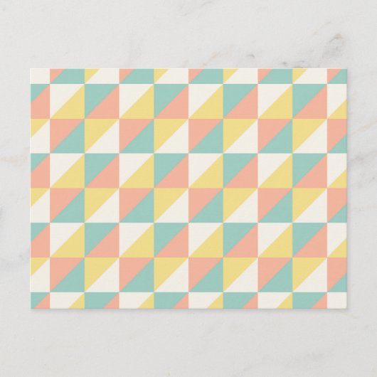 Kleurrijk geometrisch Abstract driehoekspatroon Feestdagenkaart (Voorkant)