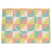 Kleurrijk geometrisch Abstract driehoekspatroon Groot Cadeauzakje (Voorkant)