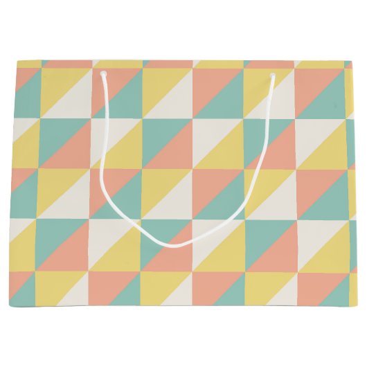Kleurrijk geometrisch Abstract driehoekspatroon Groot Cadeauzakje (Voorkant)