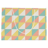 Kleurrijk geometrisch Abstract driehoekspatroon Groot Cadeauzakje (Achterkant)