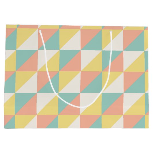 Kleurrijk geometrisch Abstract driehoekspatroon Groot Cadeauzakje (Achterkant)
