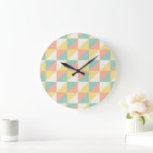 Kleurrijk geometrisch Abstract driehoekspatroon Grote Klok (Huis)