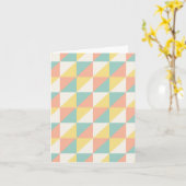 Kleurrijk geometrisch Abstract driehoekspatroon Kaart (Gele Bloem)