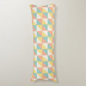 Kleurrijk geometrisch Abstract driehoekspatroon Lichaamskussen (Voorkant Verticaal)