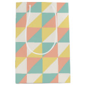 Kleurrijk geometrisch Abstract driehoekspatroon Medium Cadeauzakje (Voorkant)