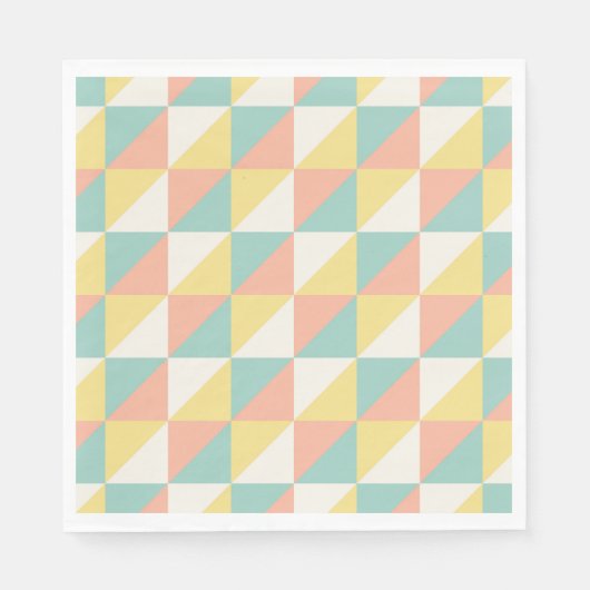 Kleurrijk geometrisch Abstract driehoekspatroon Servet (Voorkant)