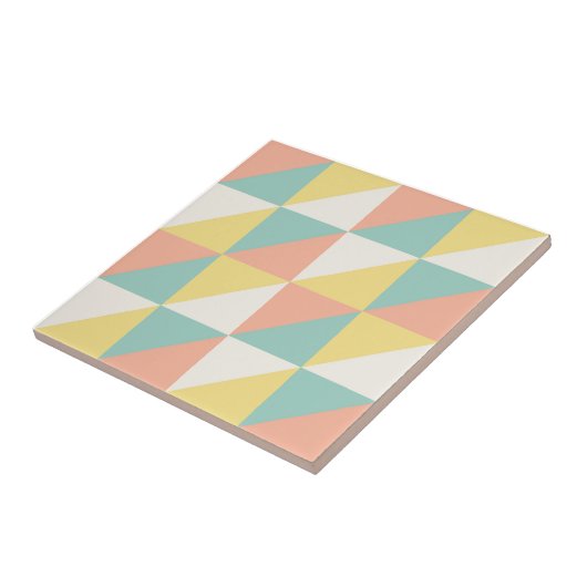 Kleurrijk geometrisch Abstract driehoekspatroon Tegeltje (Zijkant)