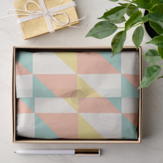 Kleurrijk geometrisch Abstract driehoekspatroon Tissuepapier (Geschenk)