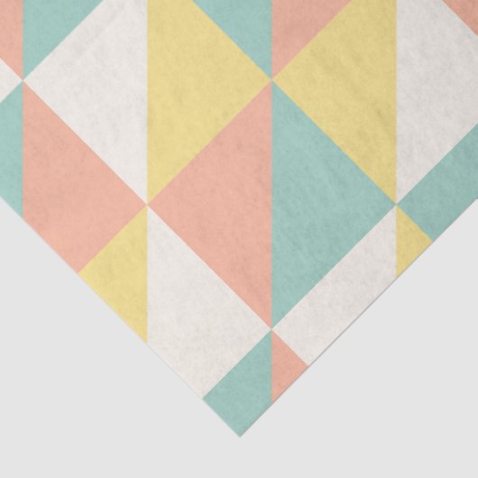 Kleurrijk geometrisch Abstract driehoekspatroon Tissuepapier (Detail)
