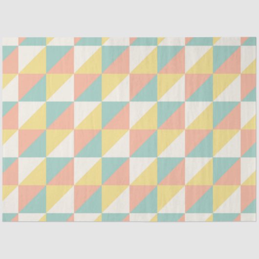 Kleurrijk geometrisch Abstract driehoekspatroon Tissuepapier (Voorkant)