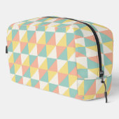 Kleurrijk geometrisch Abstract driehoekspatroon Toilettasje (Rechterhoek)