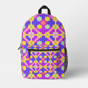 Kleurrijk Geometrisch Abstract Ontwerp Bedrukte Rugzak