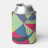 Kleurrijk Geometrisch Abstract Ontwerp Blikjeskoeler (Blikje Voorkant)