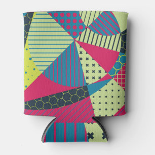 Kleurrijk Geometrisch Abstract Ontwerp Blikjeskoeler