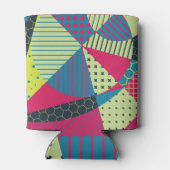 Kleurrijk Geometrisch Abstract Ontwerp Blikjeskoeler (Achterkant)