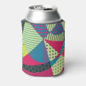 Kleurrijk Geometrisch Abstract Ontwerp Blikjeskoeler (Blikje Achterkant)