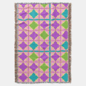 Kleurrijk Geometrisch Abstract Ontwerp Deken (Voorkant Verticaal)