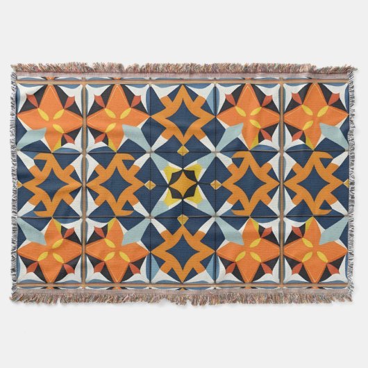 Kleurrijk Geometrisch Abstract Ontwerp Deken (Voorkant)