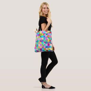 Kleurrijk Geometrisch Abstract Ontwerp, Grafisch Tote Bag